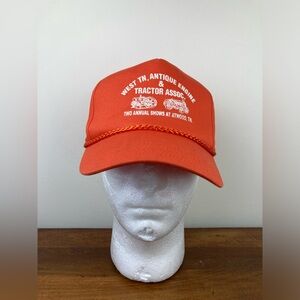 West Tennessee Antique Tractor show Hat Cap snapback Orange Pre Owned Hat